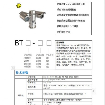 海富达型号:BTS-3B库号：M18075 防爆测温型热成像双光谱网络云台摄像机