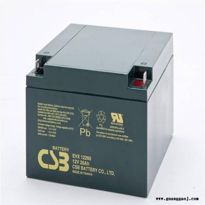 CSB蓄电池UPS12580 F2 580W消防系统蓄电池 UPS电源电池 EPS直流屏电池 机房配电室电源蓄电池