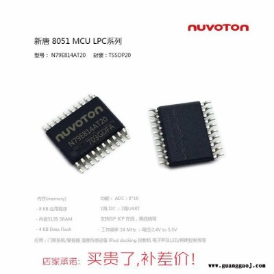 代理新唐MCU N79E814AT/AS20特价支持品质保证