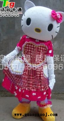 kitty猫卡通形象人偶服装、各种尺寸卡通人偶服装