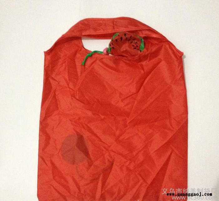 义乌环保创意礼品袋定做 西瓜片背心折叠礼品袋 涤纶礼品袋加工