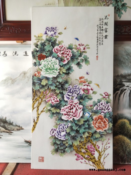 手绘瓷板画价格 瓷板画礼品定做景德镇定制瓷壁画的厂家图2