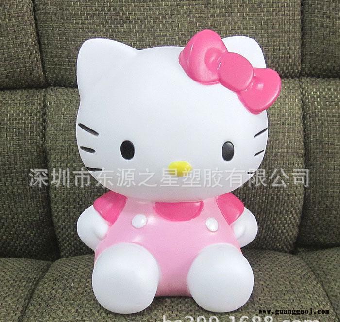 hello kitty 创意礼品 KT搪胶 存钱罐 工艺摆件