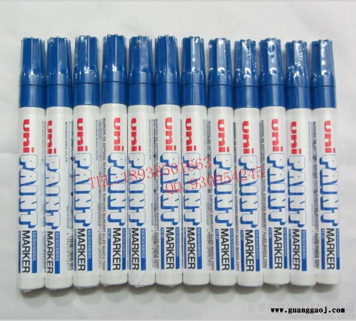 供应三菱PX-21油漆笔 蓝色细字记号笔 速干型墨水 随写随干耐水性