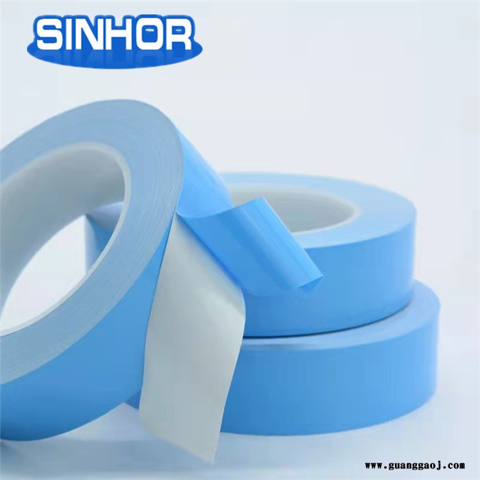 厂家定制SINHOR牌导热双面胶led灯条铝基板散热胶带蓝色玻纤布导热胶带