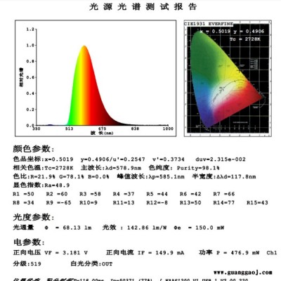 2835黄色580nm灭蚊灯专用led贴片灯珠铜支架高光效驱蚊发光二极管