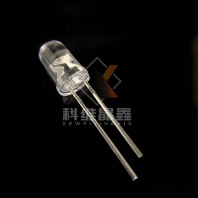 F5圆头白灯  LED白光灯珠 5mm聚光发光管