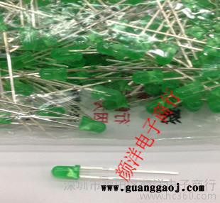 3MM 绿发绿 高亮 发光管 LED 发光二极管 1000只