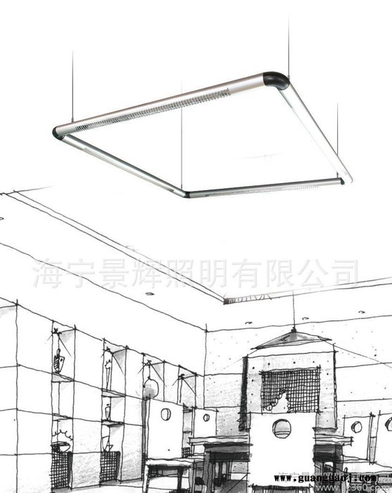 【新款led办公灯】现代办公吊灯  吊线支架灯T5 T8 吊线支架灯图3