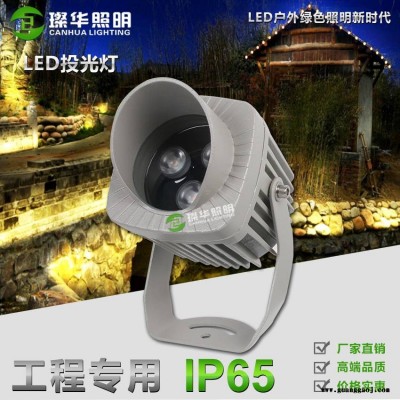 璨华照明SK-TGD-XK19LED投光灯6W54W内圆外方投光灯户外防水大功率投射灯