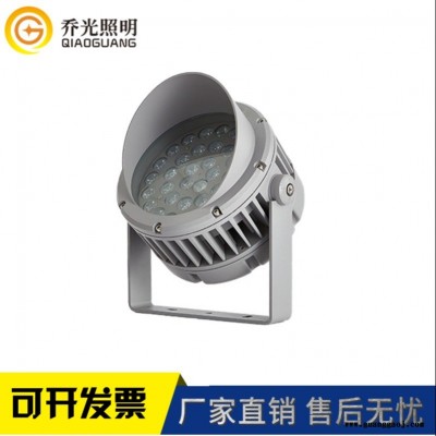 24W/48W防眩斜口户外LED防水圆形投光灯工程亮化建筑外墙广告牌照明灯具