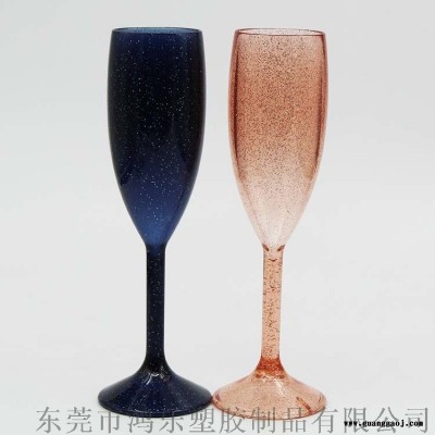 环保PS高脚塑料酒杯亚克力塑料香槟杯创意广告礼品杯