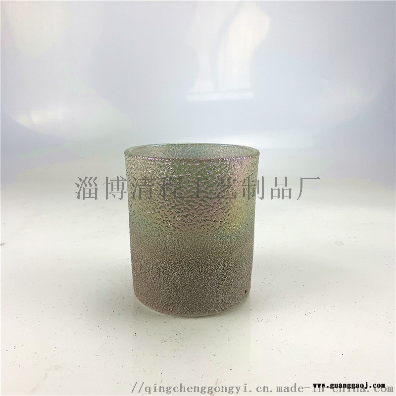 北欧彩色玻璃杯烛台现代家居浪漫烛光手工DIY蜡杯图2