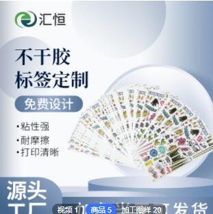 定制不干胶贴纸 pvc纸透明商标标签 透明龙材质不干胶图案标签纸