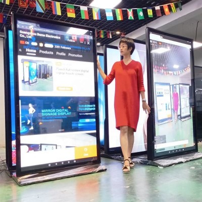 75" 100" 55 inch advertising digital signage touch screen