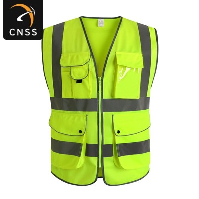 cnss120150  多袋款反光背心可印字 反光马甲多色可选