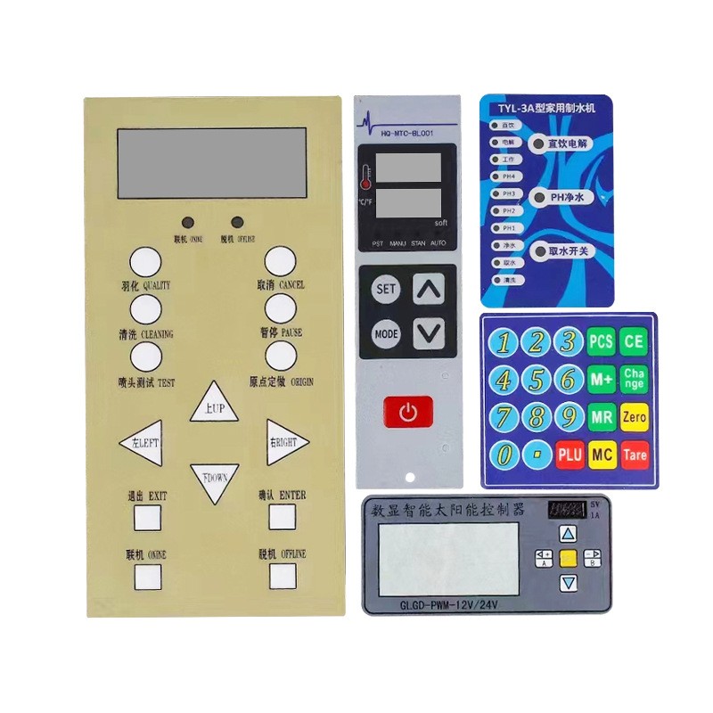 薄膜开关控制单面板薄膜按键开关柔性PET薄膜丝印按 键面板贴图3
