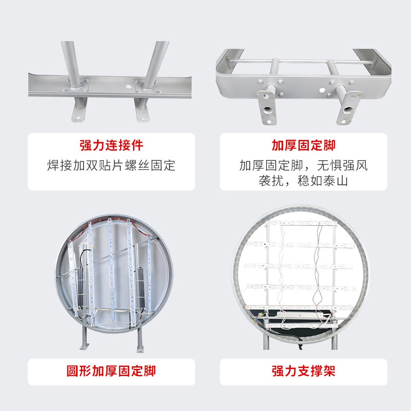 圆形亚克力吸塑灯箱定做双面LED广告牌户外奶茶门店欧式招牌定制图2