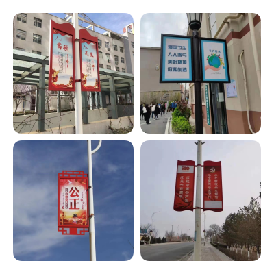 北京郊区路灯广告牌户外双面悬挂灯箱广告牌抗风尺寸定制